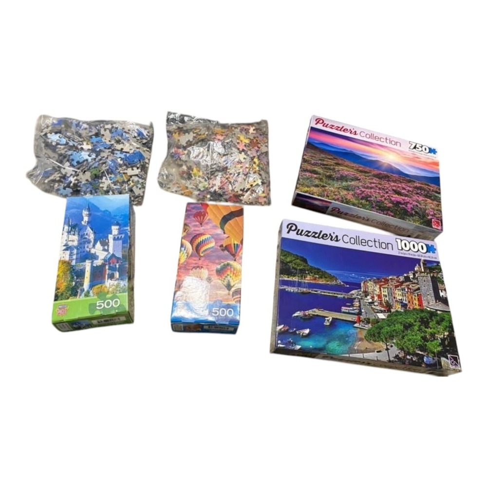 jigsaw puzzle Lot Of 4 Cinque Terre 1000 Piece Italy. hot air balloons 500 Piece